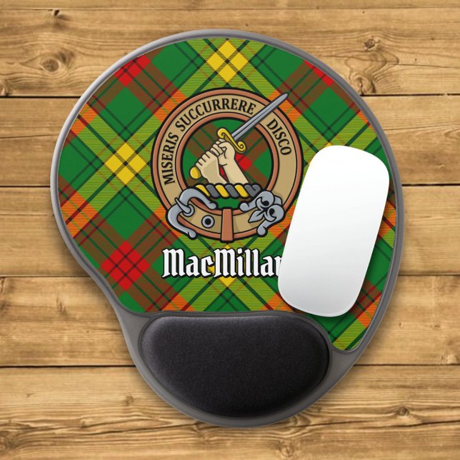 Clan MacMillan Crest over Tartan Gel Mouse Pad (Creator Uploaded)