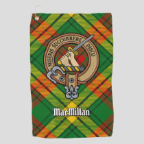 Clan MacMillan Crest over Tartan Golf Towel