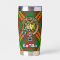 Clan MacMillan Crest over Tartan Insulated Tumbler