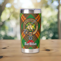 Clan MacMillan Crest over Tartan Insulated Tumbler
