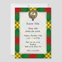 Clan MacMillan Crest over Tartan Invitation