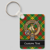 Clan MacMillan Crest over Tartan Keychain