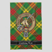Clan MacMillan Crest over Tartan Kitchen Towel