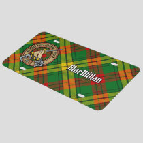 Clan MacMillan Crest over Tartan License Plate