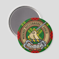 Clan MacMillan Crest over Tartan Magnet