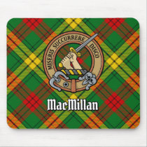 Clan MacMillan Crest over Tartan Mouse Pad