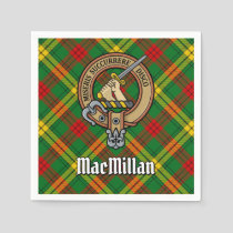 Clan MacMillan Crest over Tartan Napkins