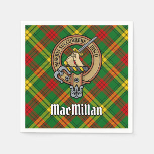 Clan MacMillan Crest over Tartan Napkins