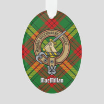 Clan MacMillan Crest over Tartan Ornament