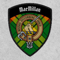 Clan MacMillan Crest over Tartan Patch