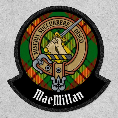 Clan MacMillan Crest over Tartan Patch