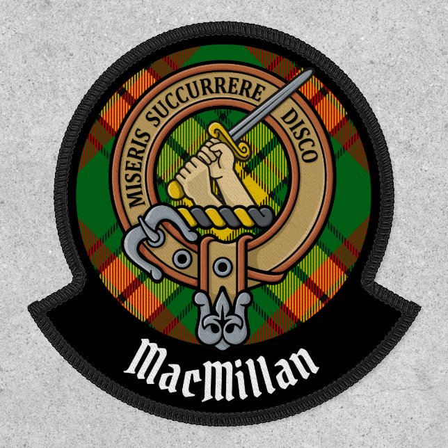 Clan MacMillan Crest over Tartan Patch (Front)