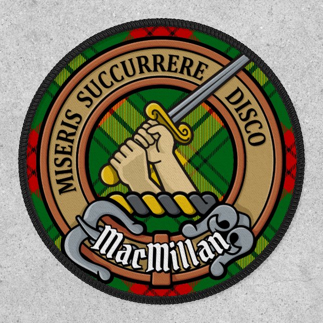 Clan MacMillan Crest over Tartan Patch (Front)