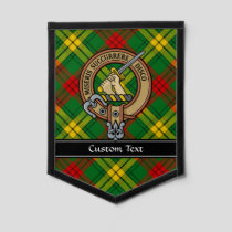 Clan MacMillan Crest over Tartan Pennant