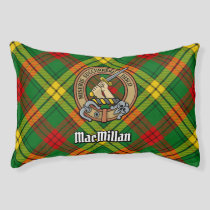 Clan MacMillan Crest over Tartan Pet Bed