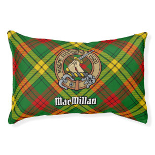 Clan MacMillan Crest over Tartan Pet Bed