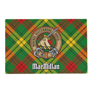 Clan MacMillan Crest over Tartan Placemat