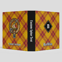 Clan MacMillan Dress Tartan 3 Ring Binder
