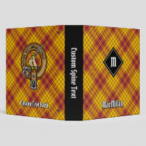 Clan MacMillan Dress Tartan 3 Ring Binder