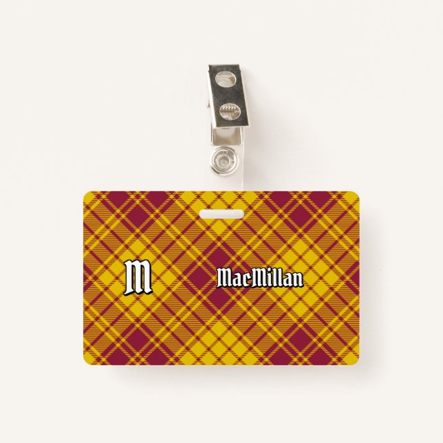 Clan MacMillan Dress Tartan Badge (Front with Clip)