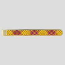 Clan MacMillan Dress Tartan Gold Finish Tie Bar