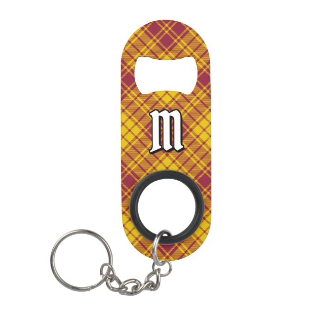 Clan MacMillan Dress Tartan Keychain Bottle Opener (Front)