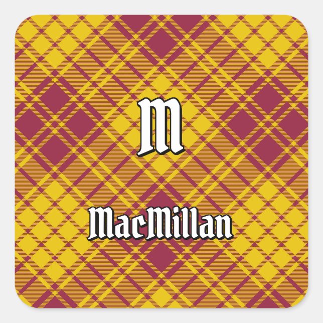 Clan MacMillan Dress Tartan Square Sticker (Front)