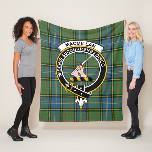 Clan MacMillan Hunting Ancient Tartan Plaid Fleece Blanket