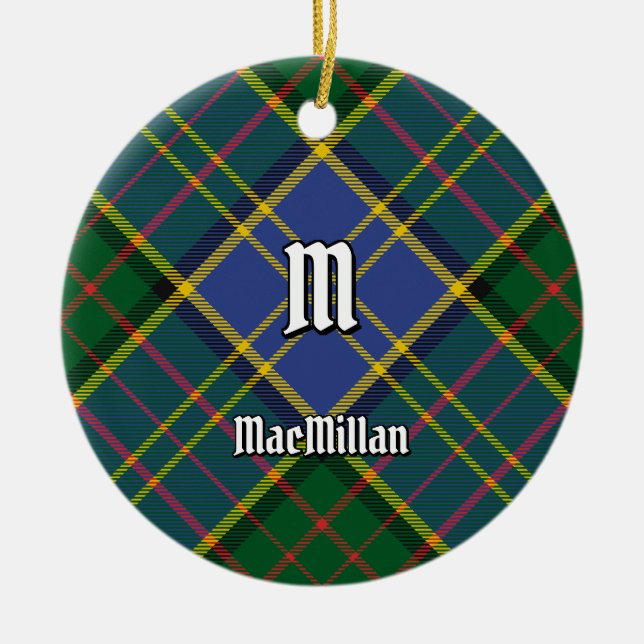 Clan MacMillan Hunting Tartan Ceramic Ornament (Front)