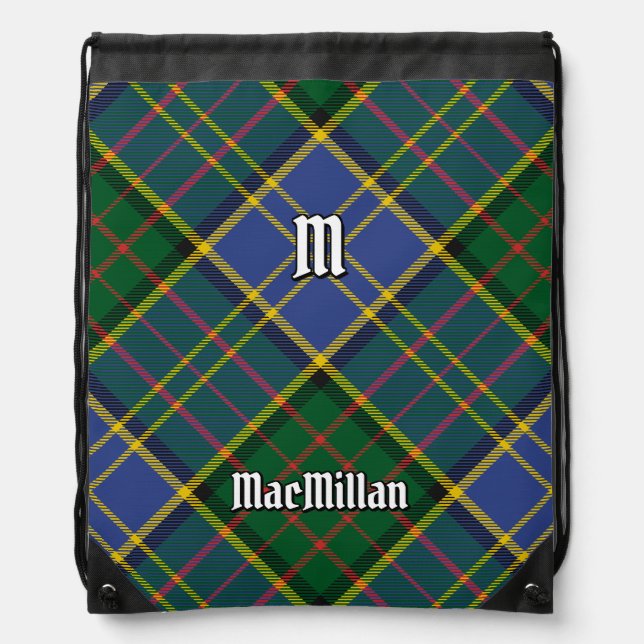 Clan MacMillan Hunting Tartan Drawstring Bag (Front)