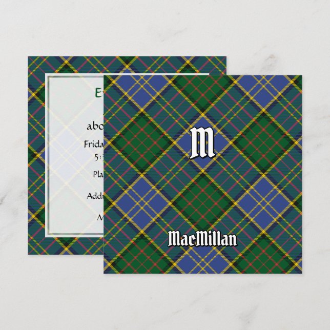 Clan MacMillan Hunting Tartan Invitation (Front/Back)