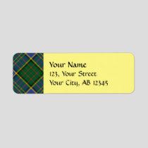 Clan MacMillan Hunting Tartan Label