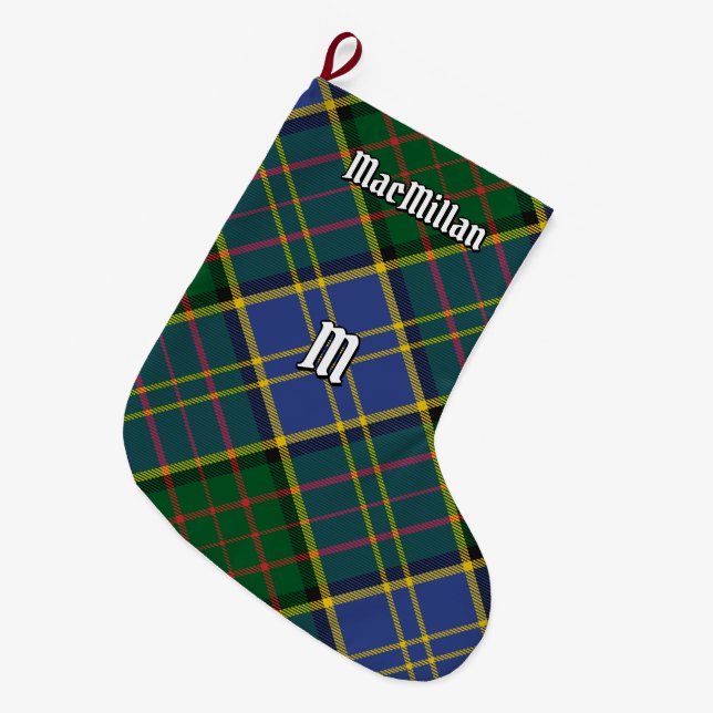 Clan MacMillan Hunting Tartan Large Christmas Stocking (Front (Hanging))