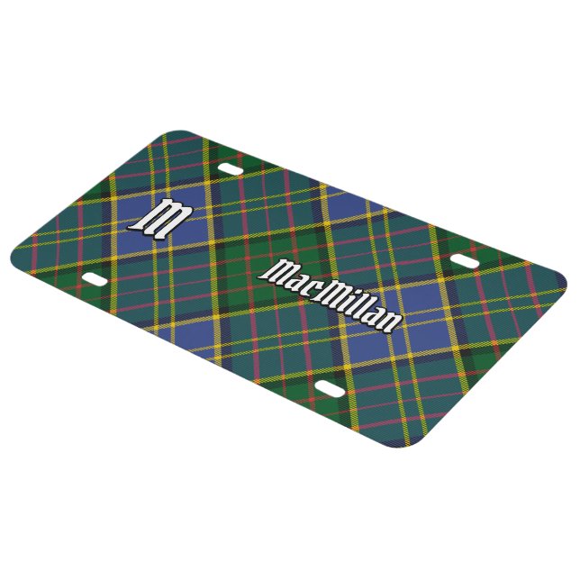 Clan MacMillan Hunting Tartan License Plate (Side)