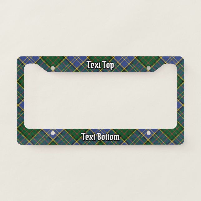 Clan MacMillan Hunting Tartan License Plate Frame (Front)