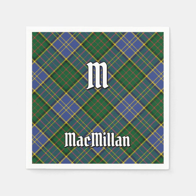 Clan MacMillan Hunting Tartan Napkins (Front)