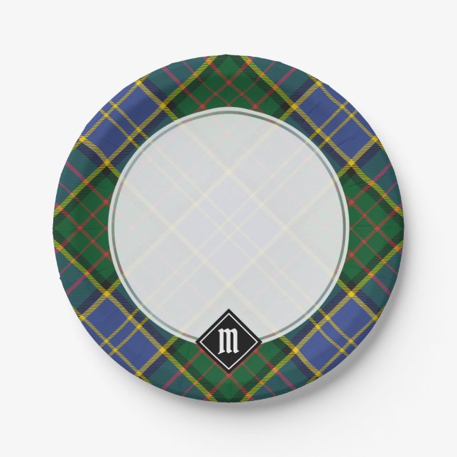 Clan MacMillan Hunting Tartan Paper Plates (Front)