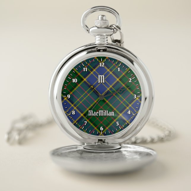 Clan MacMillan Hunting Tartan Pocket Watch (Inside)