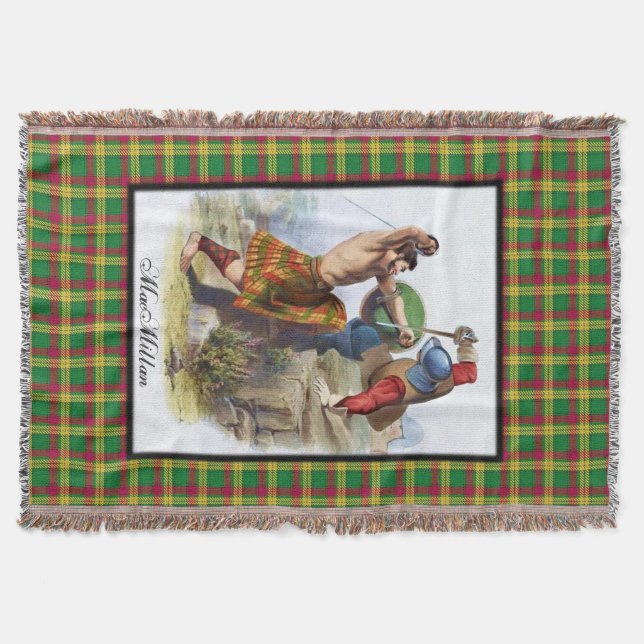 Clan MacMillan Old Scottish Dream Throw Blanket (Front)
