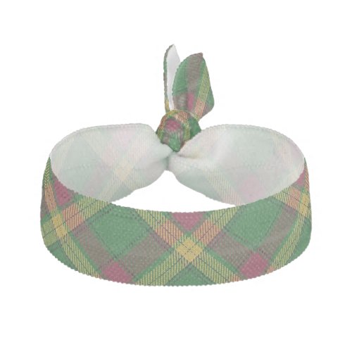 Clan MacMillan Scottish Red Yellow Green Tartan Hair Tie