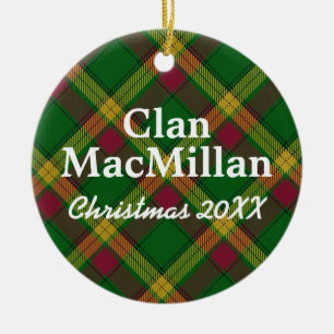 Clan MacMillan Scottish Tartan Ceramic Ornament