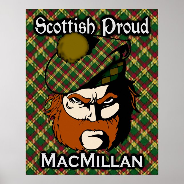 Clan MacMillan Scottish Tartan Poster (Front)