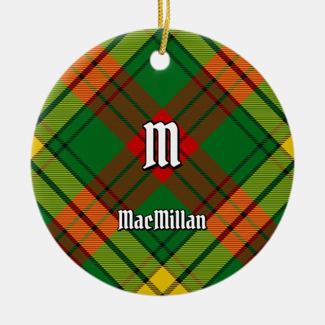 Clan MacMillan Tartan Ceramic Ornament (Front)