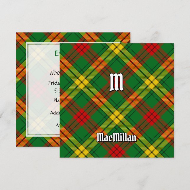 Clan MacMillan Tartan Invitation (Front/Back)