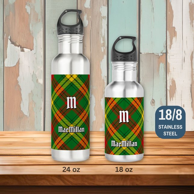 Clan MacMillan Tartan Stainless Steel Water Bottle (Creator Uploaded)