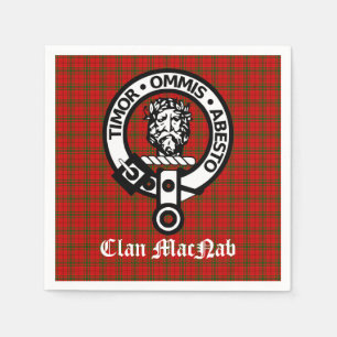 Clan MacNab Crest Badge and Tartan Napkins