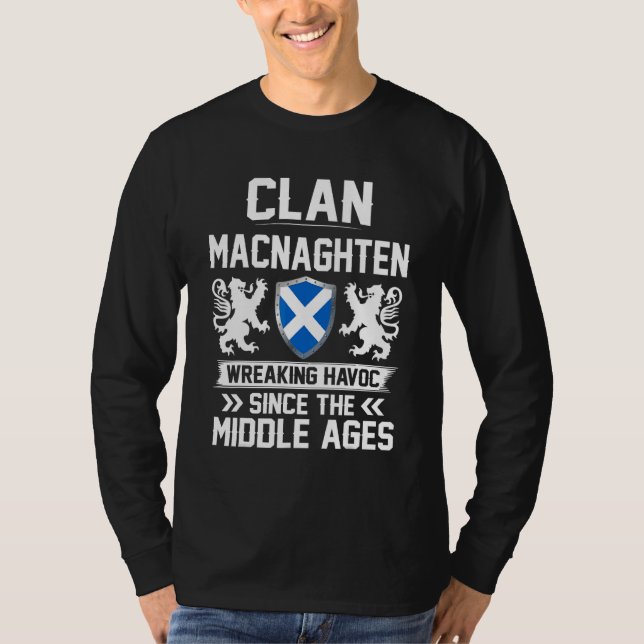 Clan Macnaghten Scottish Family Clan Scotland Wrea T-Shirt (Front)