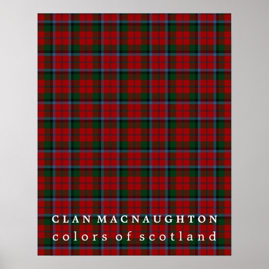 Clan MacNaughton Colors Of Scotland Tartan Poster Zazzle clan-macnaughton-colors-of-scotland-tartan-poster-zazzle
