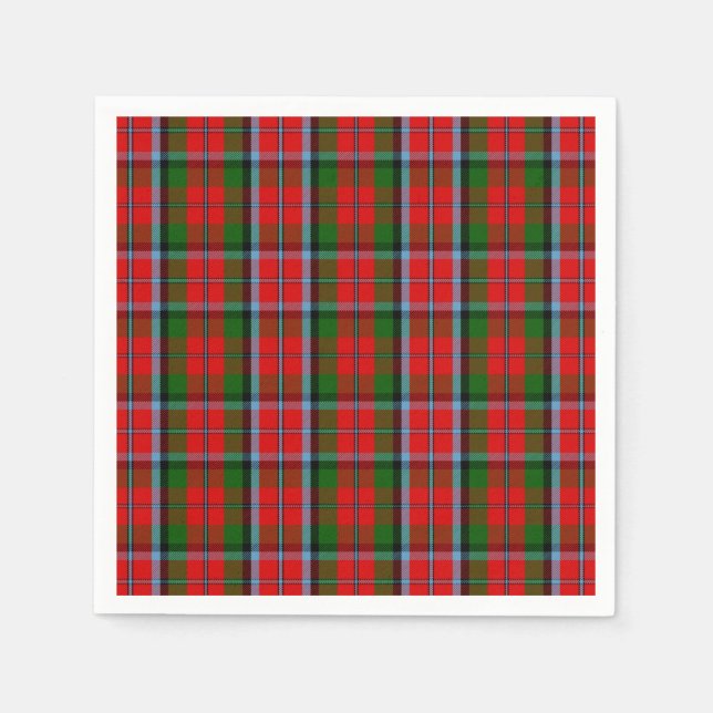 Clan MacNaughton Tartan Paper Napkins (Front)