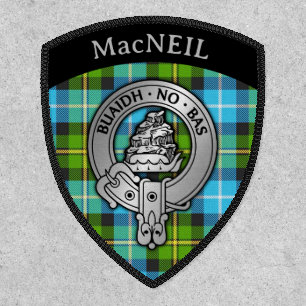 Clan MacNeil [EDIT] Crest & Tartan Shield Patch